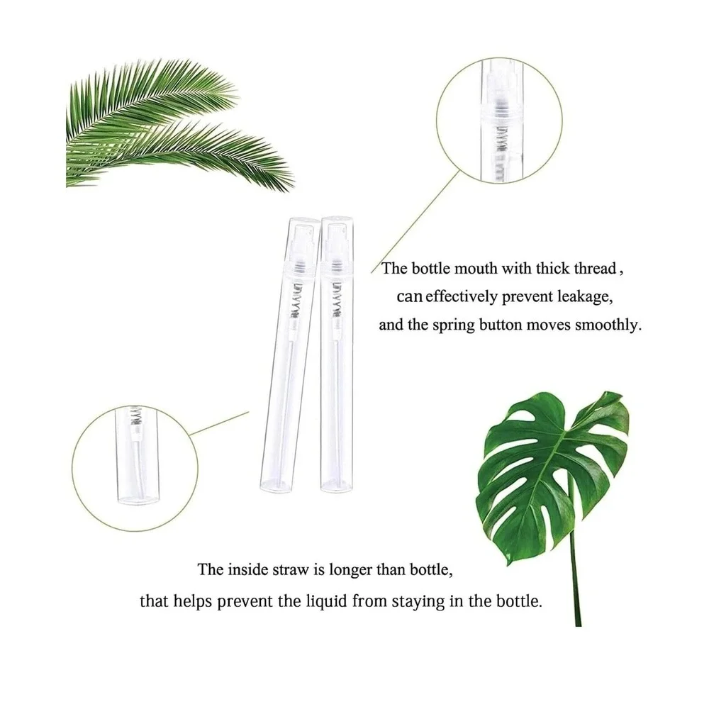 70PCS 5ml Mini Spray Bottle, Mini Clear Plastic‎ Spray Bottle Empty, Fine Mist
